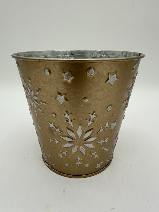 Christmas Tin - Plant Bucket